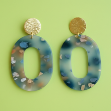 Load image into Gallery viewer, Acrylic Statement Loop Unique Lightweight Earrings