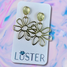 Load image into Gallery viewer, Happy Flower Brass Earrings