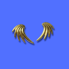 Load image into Gallery viewer, Brass Wing Unique Statement Earrings