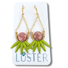 Load image into Gallery viewer, Stone + Glass Statement Earrings