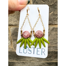 Load image into Gallery viewer, Stone + Glass Statement Earrings
