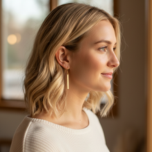 Load image into Gallery viewer, Simple Brass Long Stick Lightweight Earrings