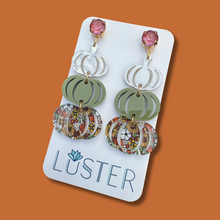Load image into Gallery viewer, Mod Stacked Pumpkin Earrings
