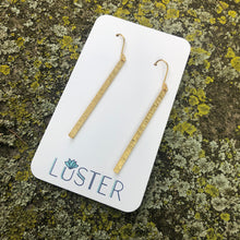 Load image into Gallery viewer, Simple Brass Stick Lightweight Earrings