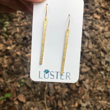 Load image into Gallery viewer, Simple Brass Stick Lightweight Earrings