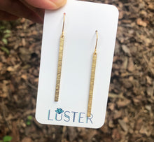 Load image into Gallery viewer, Simple Brass Stick Lightweight Earrings