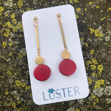 Load image into Gallery viewer, Geometric Brass Lightweight Statement Earrings