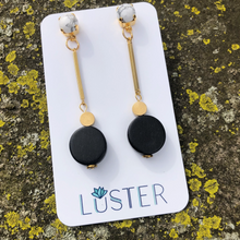 Load image into Gallery viewer, Geometric Brass Lightweight Statement Earrings