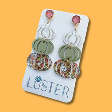 Load image into Gallery viewer, Mod Stacked Pumpkin Earrings
