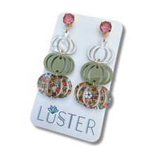 Load image into Gallery viewer, Mod Stacked Pumpkin Earrings