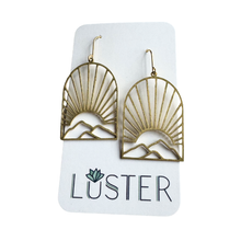 Load image into Gallery viewer, Sunrise Mountain Brass Earrings
