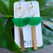 Load image into Gallery viewer, Brass + Acrylic Lightweight Earrings
