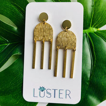 Load image into Gallery viewer, Brass Dangle Unique Statement Earrings
