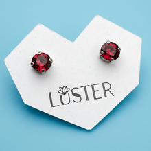 Load image into Gallery viewer, Siam Red Crystal Posts
