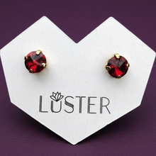 Load image into Gallery viewer, Siam Red Crystal Posts
