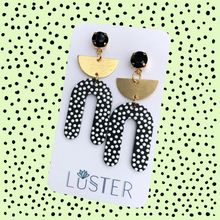 Load image into Gallery viewer, Polka Dot Drop Lightweight Statement Earrings
