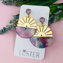 Load image into Gallery viewer, Colorful Brass Lightweight Statement Earrings
