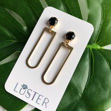 Load image into Gallery viewer, Everyday Brass U-Drop Earrings
