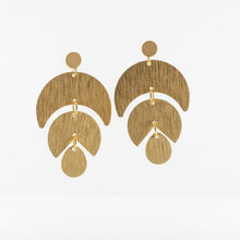 Load image into Gallery viewer, Brass Dangle Unique Statement Earrings
