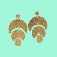 Load image into Gallery viewer, Brass Dangle Unique Statement Earrings
