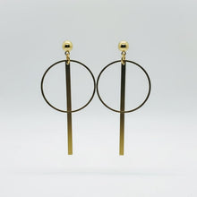 Load image into Gallery viewer, Brass Minimalist Lightweight Earrings
