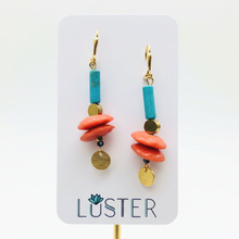 Load image into Gallery viewer, Stone + Glass Statement Earrings
