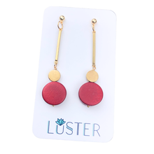 Load image into Gallery viewer, Geometric Brass Lightweight Statement Earrings
