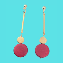 Load image into Gallery viewer, Geometric Brass Lightweight Statement Earrings
