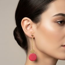 Load image into Gallery viewer, Geometric Brass Lightweight Statement Earrings
