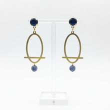 Load image into Gallery viewer, Brass Oval Statement Earrings
