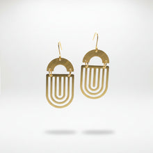 Load image into Gallery viewer, Art Deco Brass Dangles
