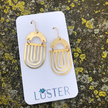 Load image into Gallery viewer, Art Deco Brass Dangles
