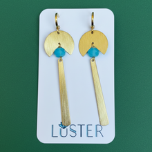 Load image into Gallery viewer, Art Deco Brass Dangles
