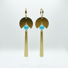 Load image into Gallery viewer, Art Deco Brass Dangles
