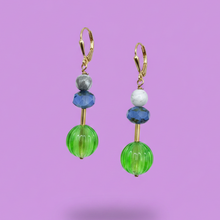 Load image into Gallery viewer, Stone + Glass Earrings

