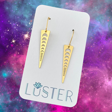 Load image into Gallery viewer, Brass Moon Phase Unique Earrings
