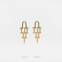 Load image into Gallery viewer, Brass Interlocked Dangle Earrings
