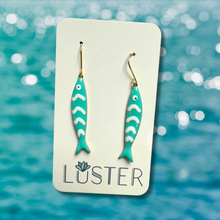 Load image into Gallery viewer, Enamel Fish Dangle Earrings
