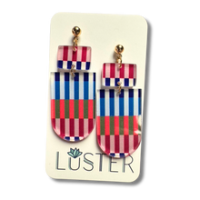 Load image into Gallery viewer, Fun Stripe Statement Earrings
