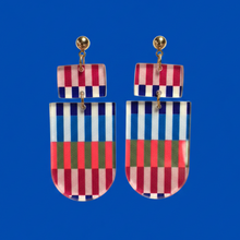 Load image into Gallery viewer, Fun Stripe Statement Earrings
