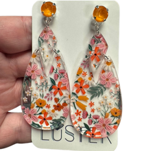Load image into Gallery viewer, Boho Floral Teardrop Earrings
