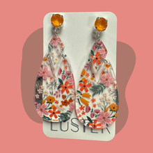 Load image into Gallery viewer, Boho Floral Teardrop Earrings
