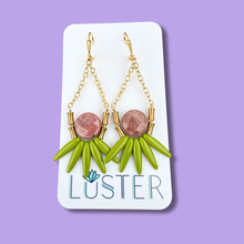 Load image into Gallery viewer, Stone + Glass Statement Earrings
