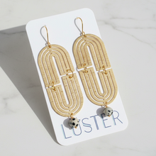 Load image into Gallery viewer, Art Deco Brass Statement Dangles
