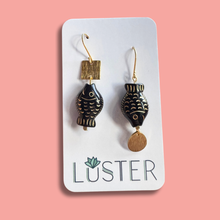 Load image into Gallery viewer, Fish Asymmetrical Earrings

