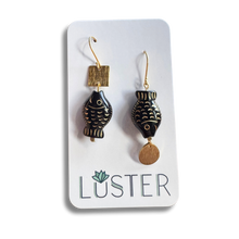 Load image into Gallery viewer, Fish Asymmetrical Earrings
