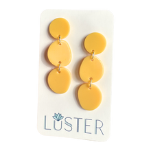 Load image into Gallery viewer, Yellow Trio Dot Earrings
