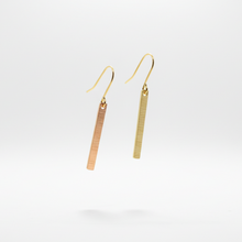 Load image into Gallery viewer, gold-plated bar earrings
