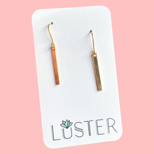 Load image into Gallery viewer, Simple Brass Stick Lightweight Earrings
