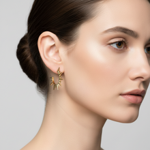 Load image into Gallery viewer, Spike Hoops
